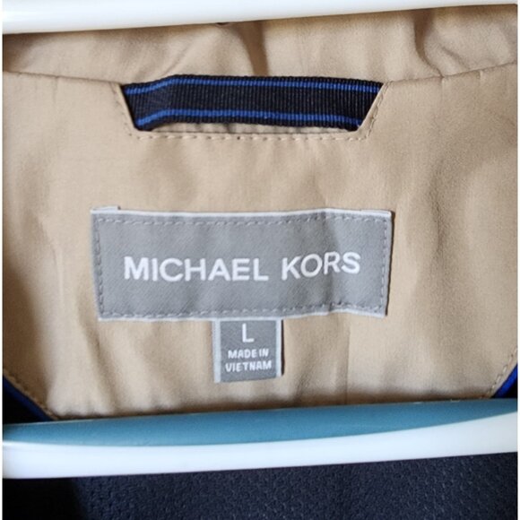 Michael Kors Travel Engineered Beige Zip Up Jacket Men's Size Large Polyester - Picture 3 of 16